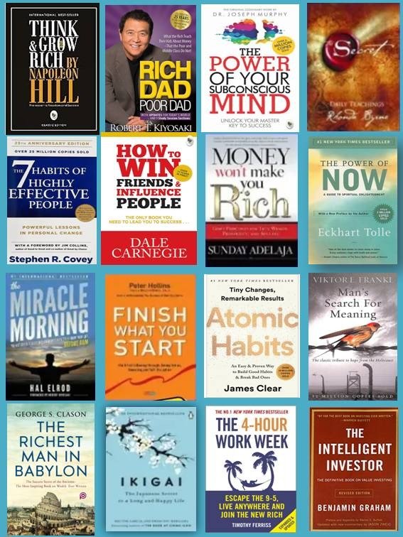 A sample of English-language bestsellers included in the library