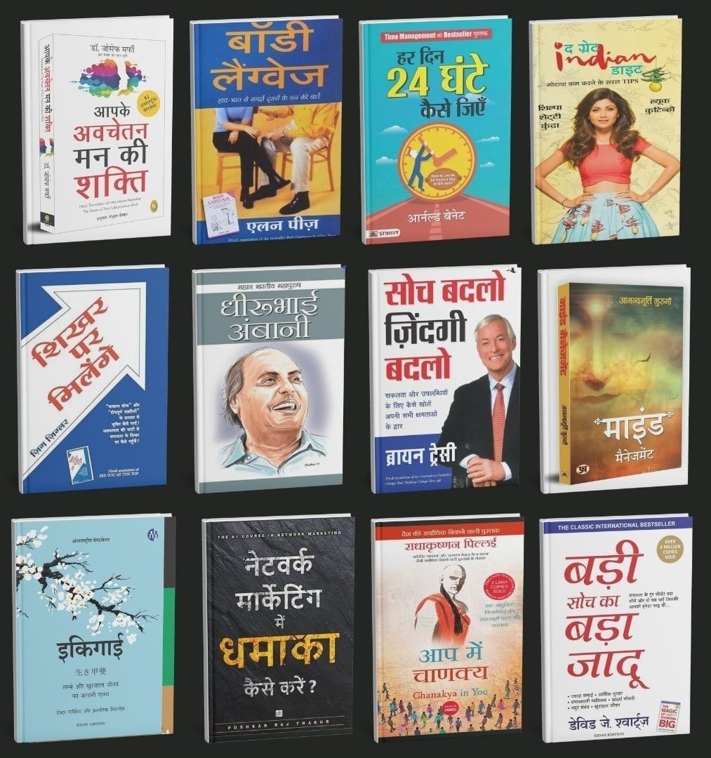 A sample of Hindi-language titles included in the library